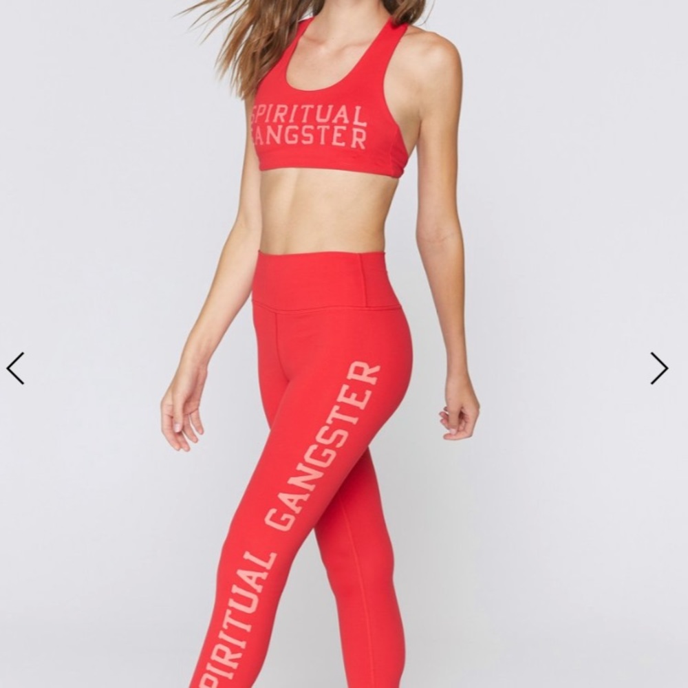 SPIRITUAL GANGSTER RED SET (bra & leggings)